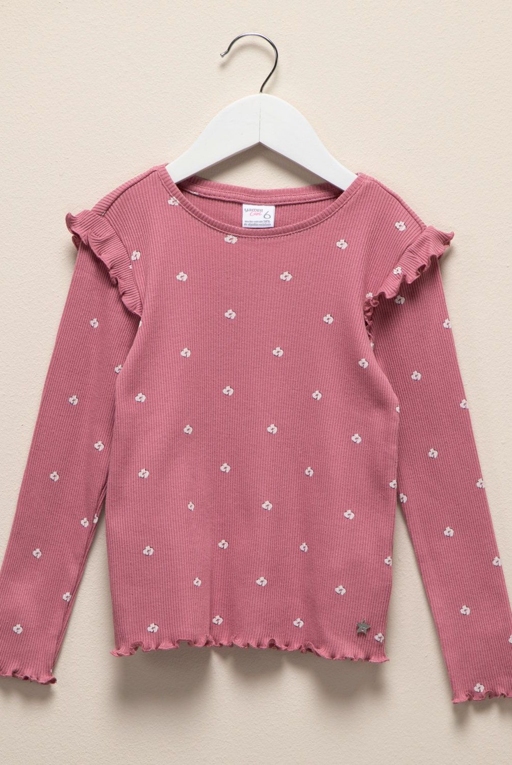 YAMP - Polera Algodón Manga Larga Niña Yamp Casual Estampada