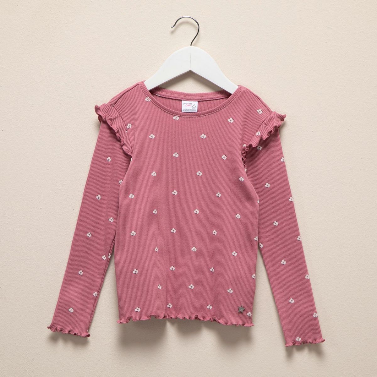 YAMP - Polera Algodón Manga Larga Niña Yamp Casual Estampada