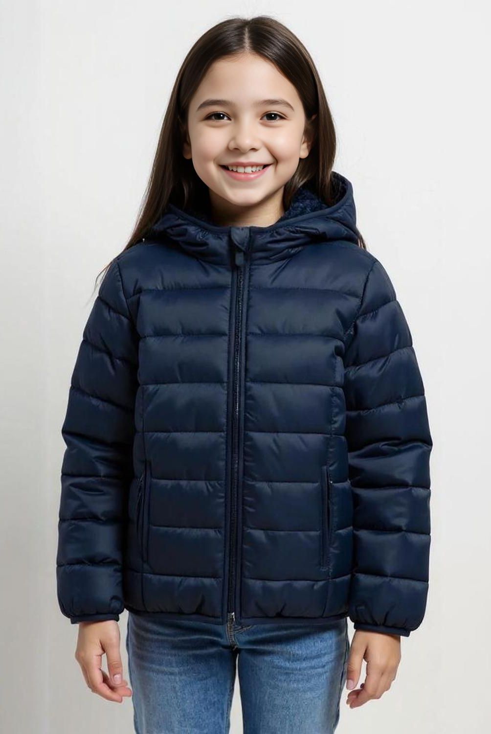 YAMP - Parka Con Capucha Forro Peludo Niña Yamp Diseño Flores