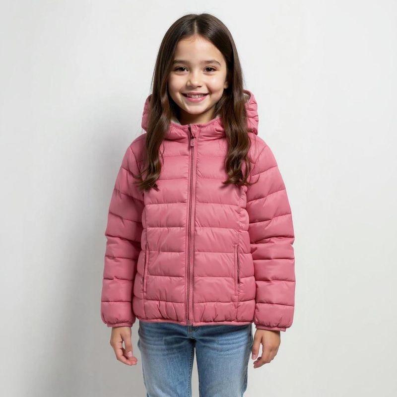 YAMP - Parka Con Capucha Forro Peludo Niña Yamp Diseño Flores
