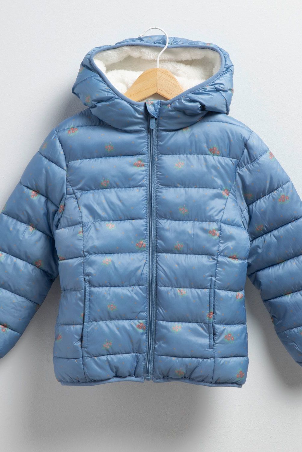 YAMP - Parka Con Capucha Forro Peludo Niña Yamp Diseño Flores