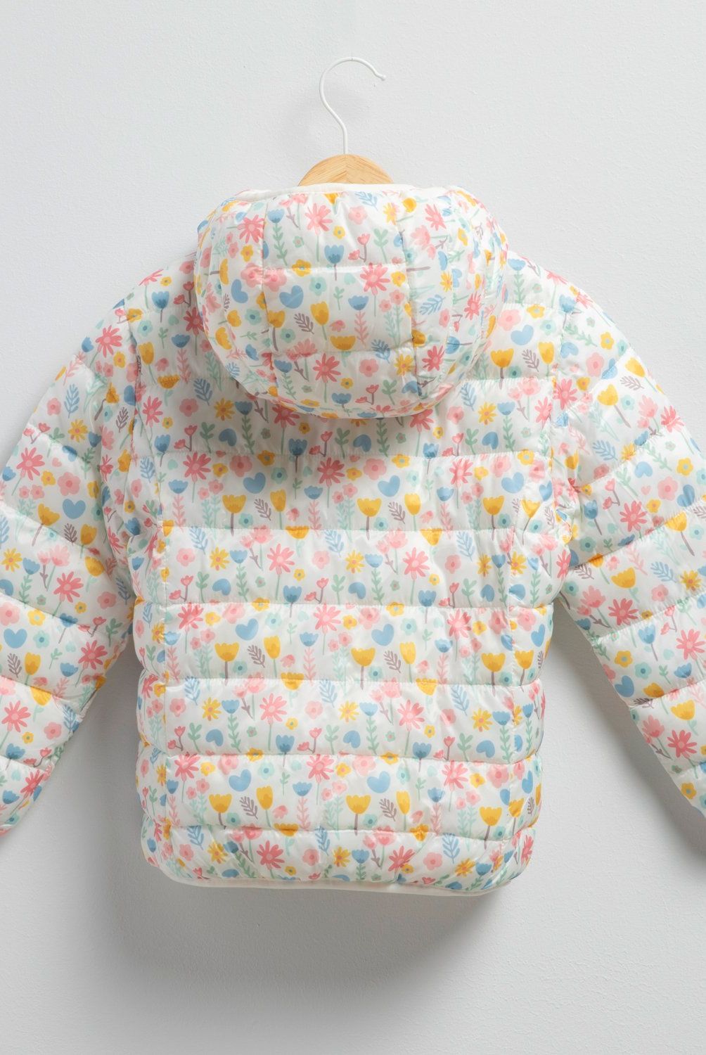 YAMP - Parka Con Capucha Forro Peludo Niña Yamp Diseño Flores