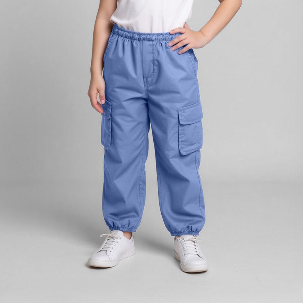 YAMP - Pantalón Parachute Cargo Yamp Niña Algodón Tiro Medio