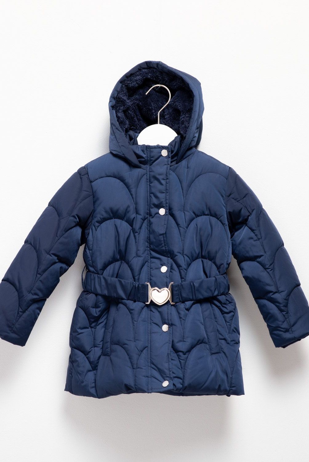 YAMP - Parka Larga Con Cinturón Forro Peludo Niña Yamp