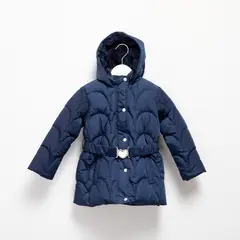 YAMP - Parka Larga Con Cinturón Forro Peludo Niña
