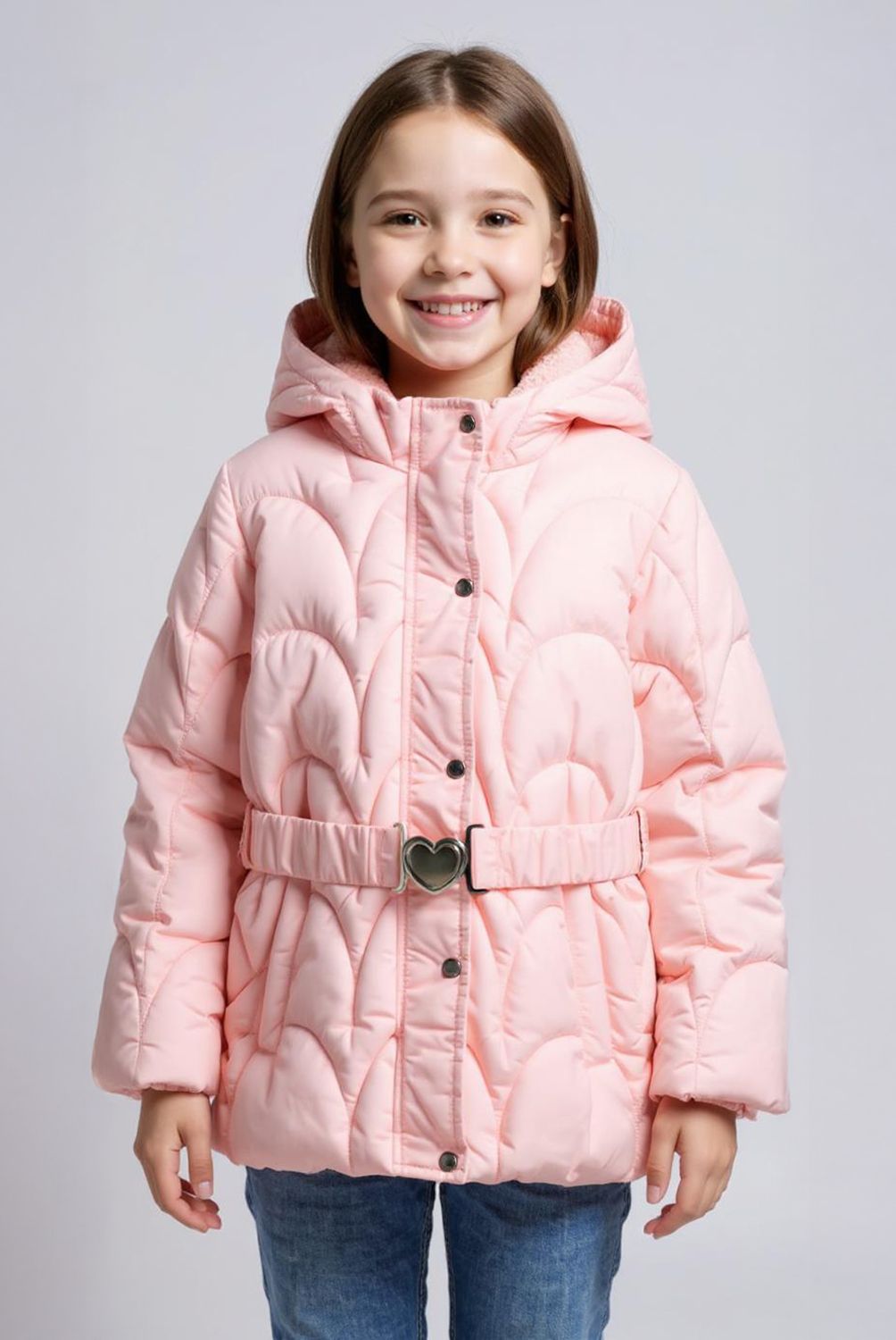 YAMP - Parka Larga Con Cinturón Forro Peludo Niña Yamp