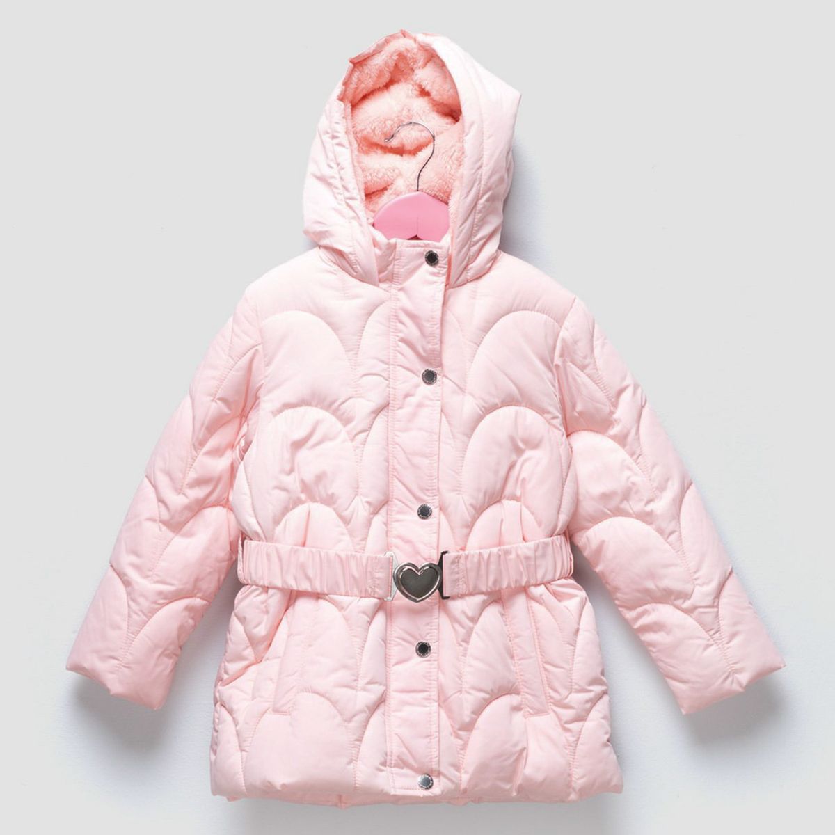 YAMP - Parka Larga Con Cinturón Forro Peludo Niña Yamp