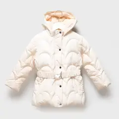 YAMP - Parka Larga Con Cinturón Forro Peludo Niña