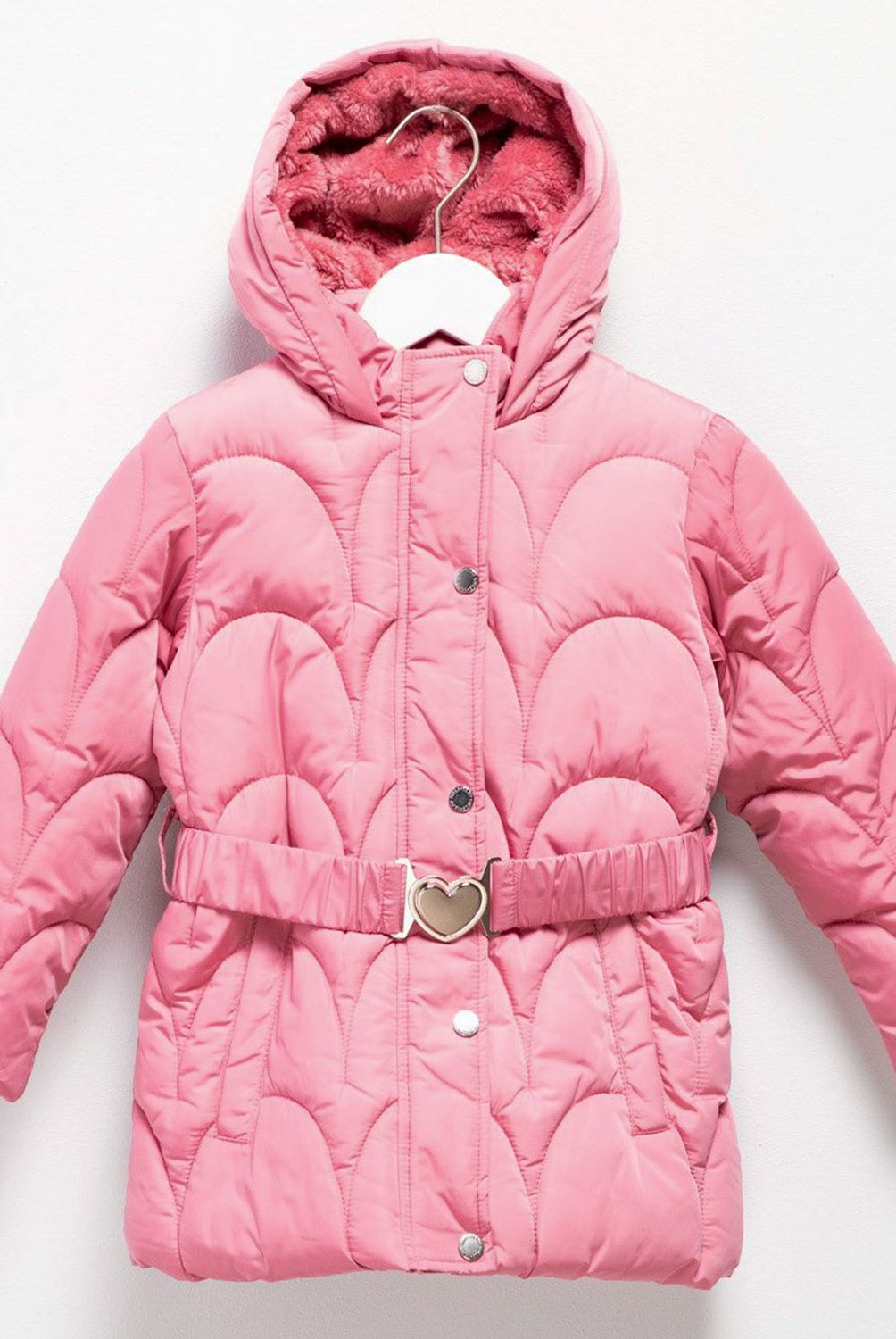 YAMP - Parka Larga Con Cinturón Forro Peludo Niña Yamp