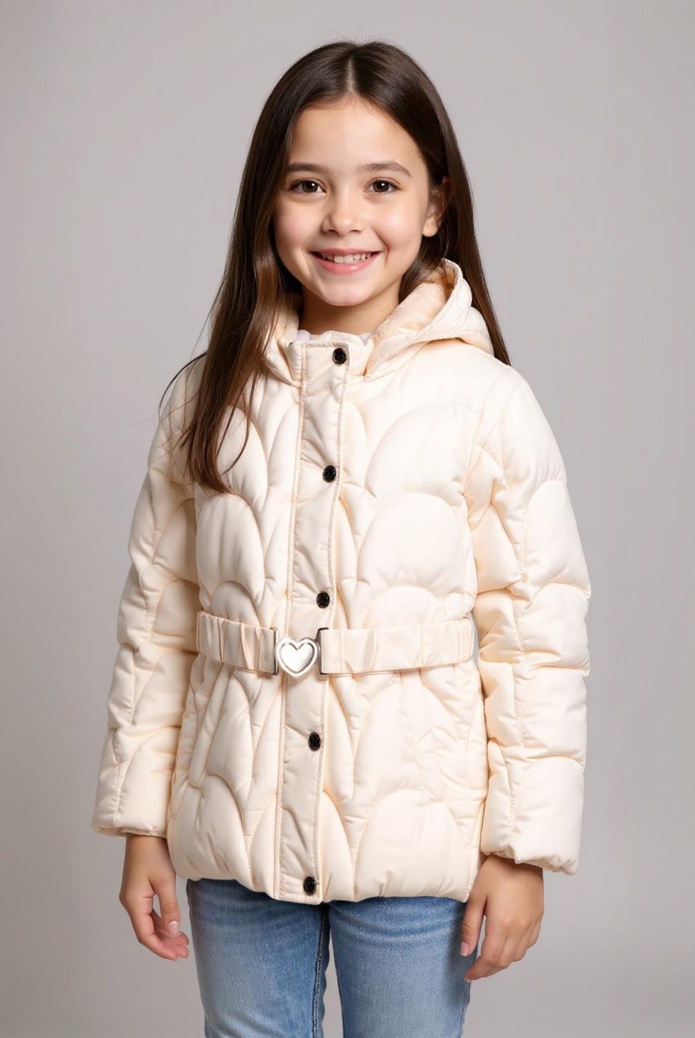 YAMP - Parka Larga Con Cinturón Forro Peludo Niña Yamp