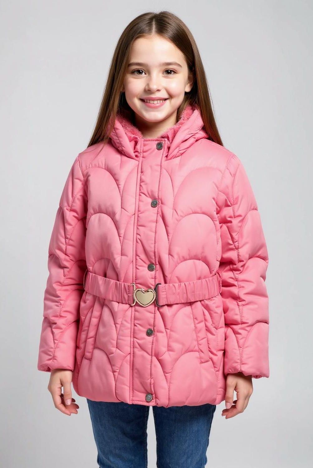 YAMP - Parka Larga Con Cinturón Forro Peludo Niña Yamp