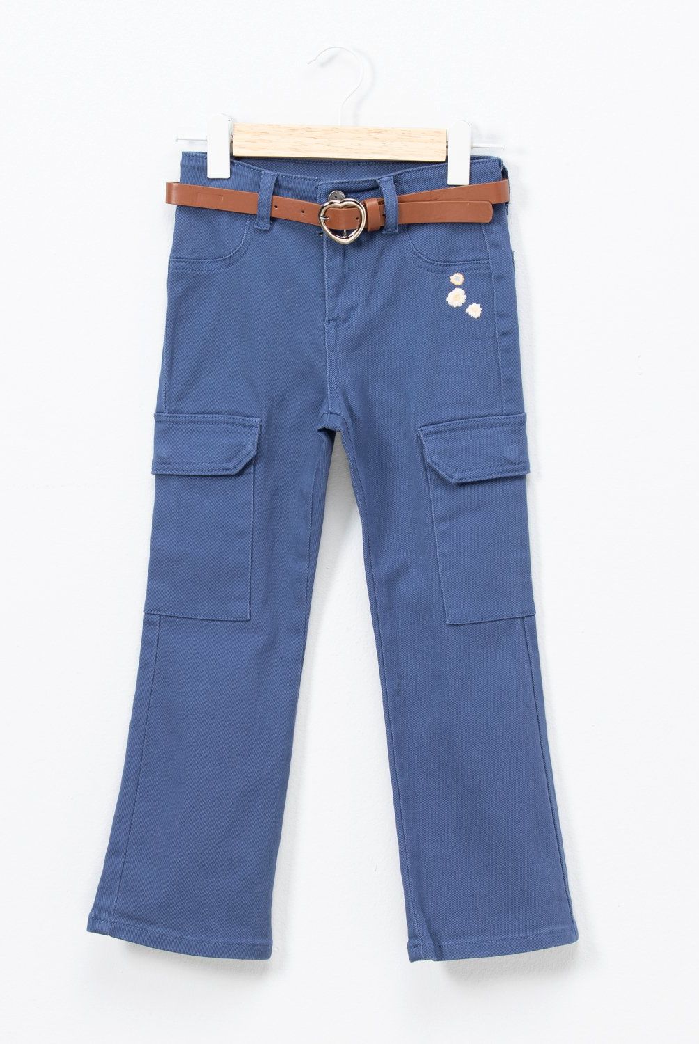 YAMP - Pantalón Cargo Yamp con Cinturón Niña Algodón