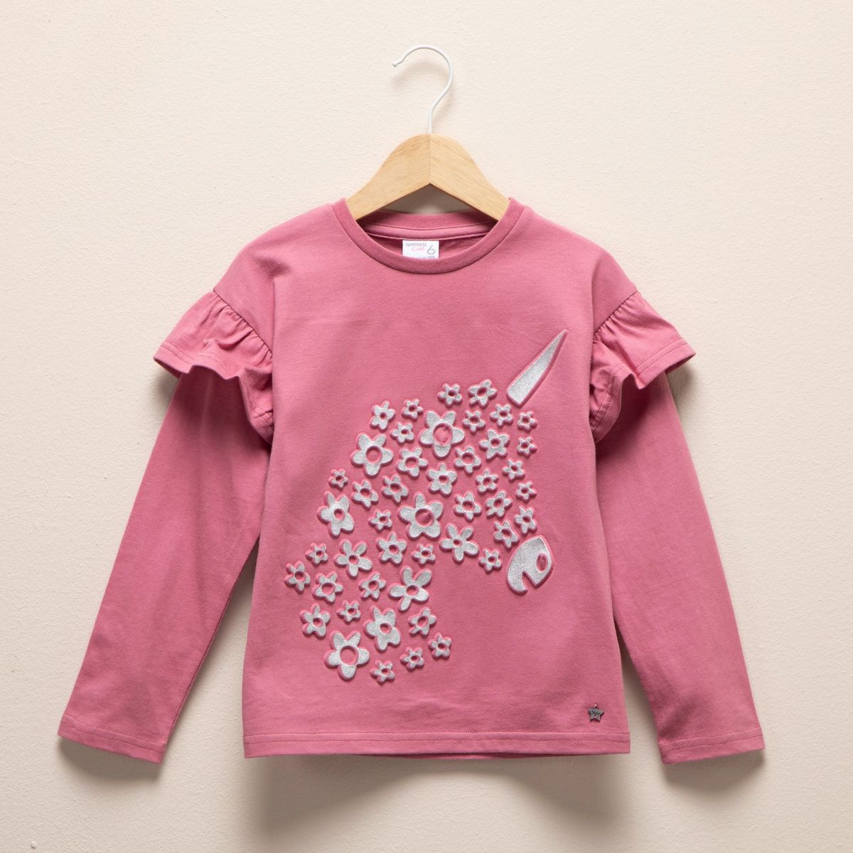 YAMP - Polera Manga Larga Algodón Estampada Niña Yamp