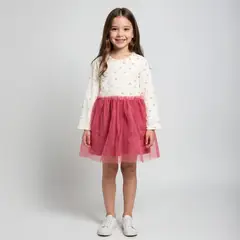 YAMP - Vestido Tutú Manga Larga Niña Diseño Bailarinas