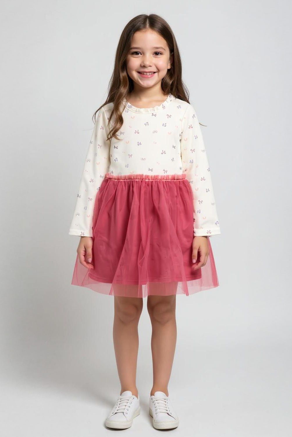 YAMP - Vestido Tutú Manga Larga Niña Yamp Diseño Bailarinas