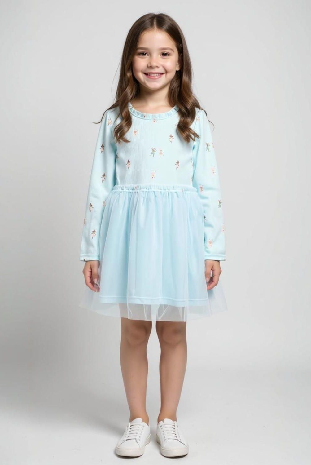 YAMP - Vestido Tutú Manga Larga Niña Yamp Diseño Bailarinas