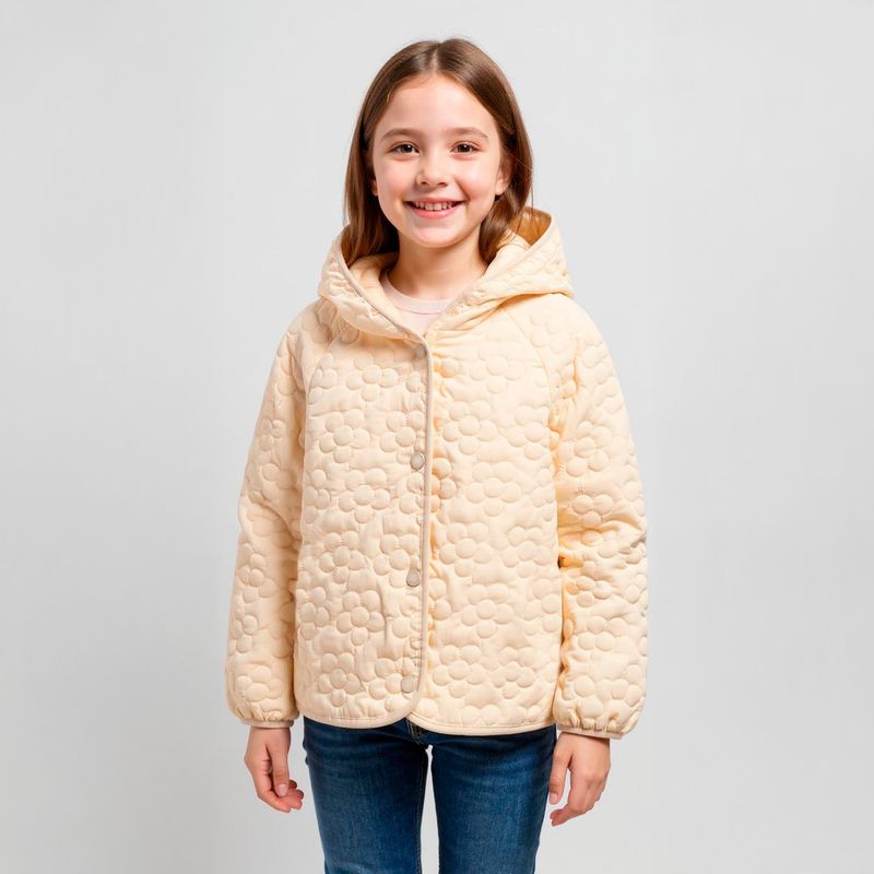 YAMP - Chaqueta Yamp Niña con Capucha Diseño Flores