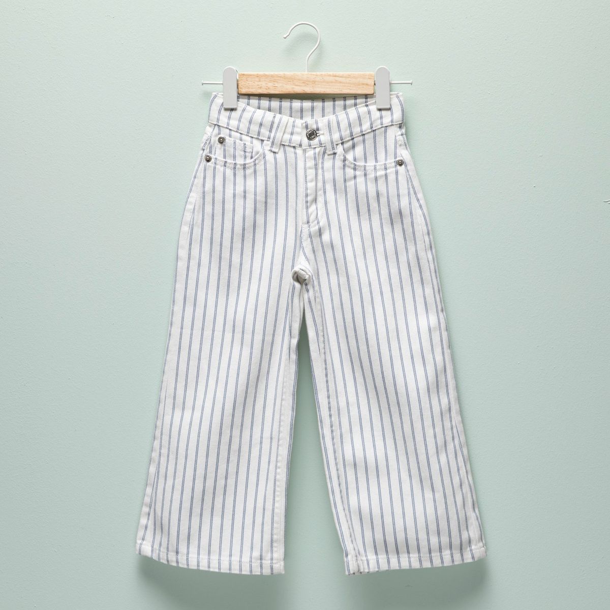 YAMP - Pantalón Yamp Casual 100% Algodón Niña Rayas Wide Leg