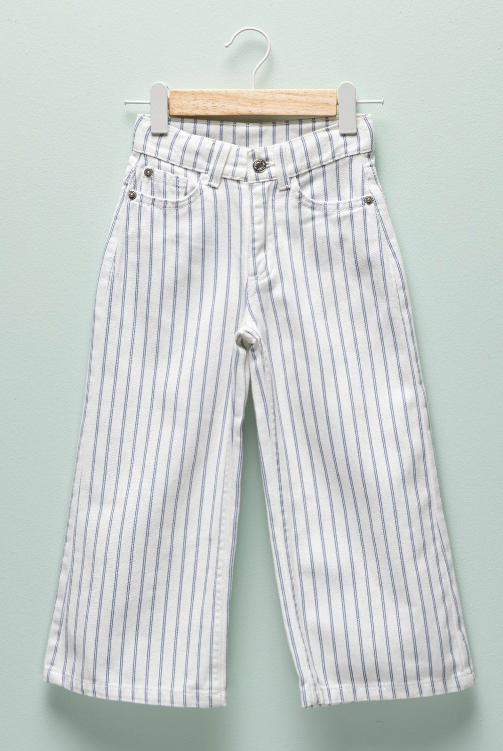 YAMP - Pantalón Yamp Casual 100% Algodón Niña Rayas Wide Leg