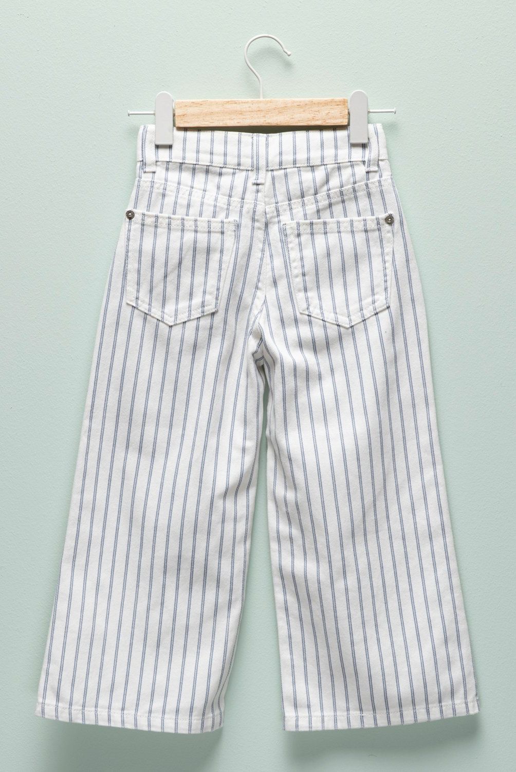YAMP - Pantalón Yamp Casual 100% Algodón Niña Rayas Wide Leg