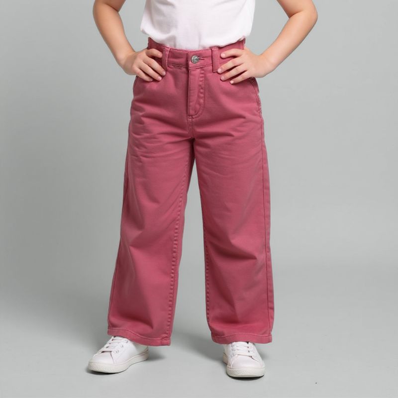 YAMP - Pantalón Yamp Casual 100% Algodón Niña Rayas Wide Leg