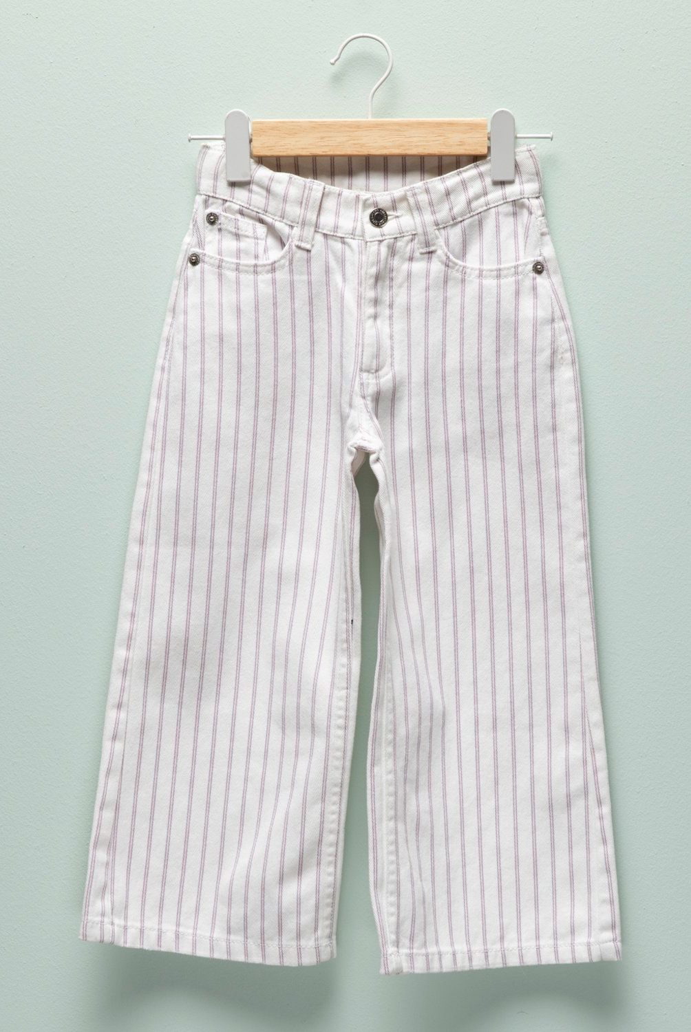 YAMP - Pantalón Yamp Casual 100% Algodón Niña Rayas Wide Leg