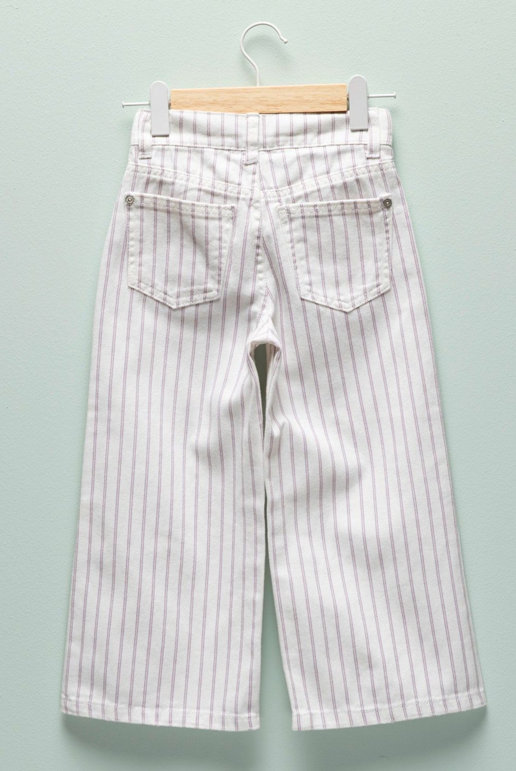 YAMP - Pantalón Yamp Casual 100% Algodón Niña Rayas Wide Leg