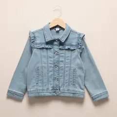 YAMP - Chaqueta Denim Con Volantes Niña Manga Larga