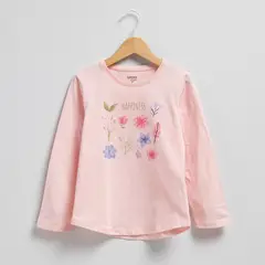 YAMP - Polera Manga Larga Algodón Estampada Niña