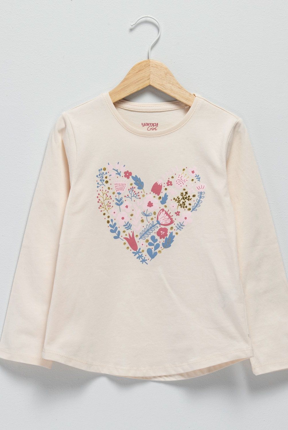 YAMP - Polera Manga Larga Algodón Estampada Niña Yamp