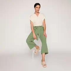 APOLOGY - Polera Manga Corta Rayas Casual Mujer