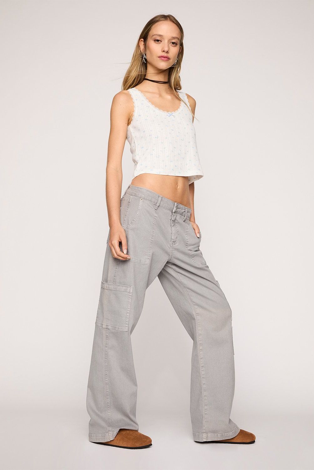 SYBILLA - Pantalón Sybilla Wide Leg Tiro Medio Mujer