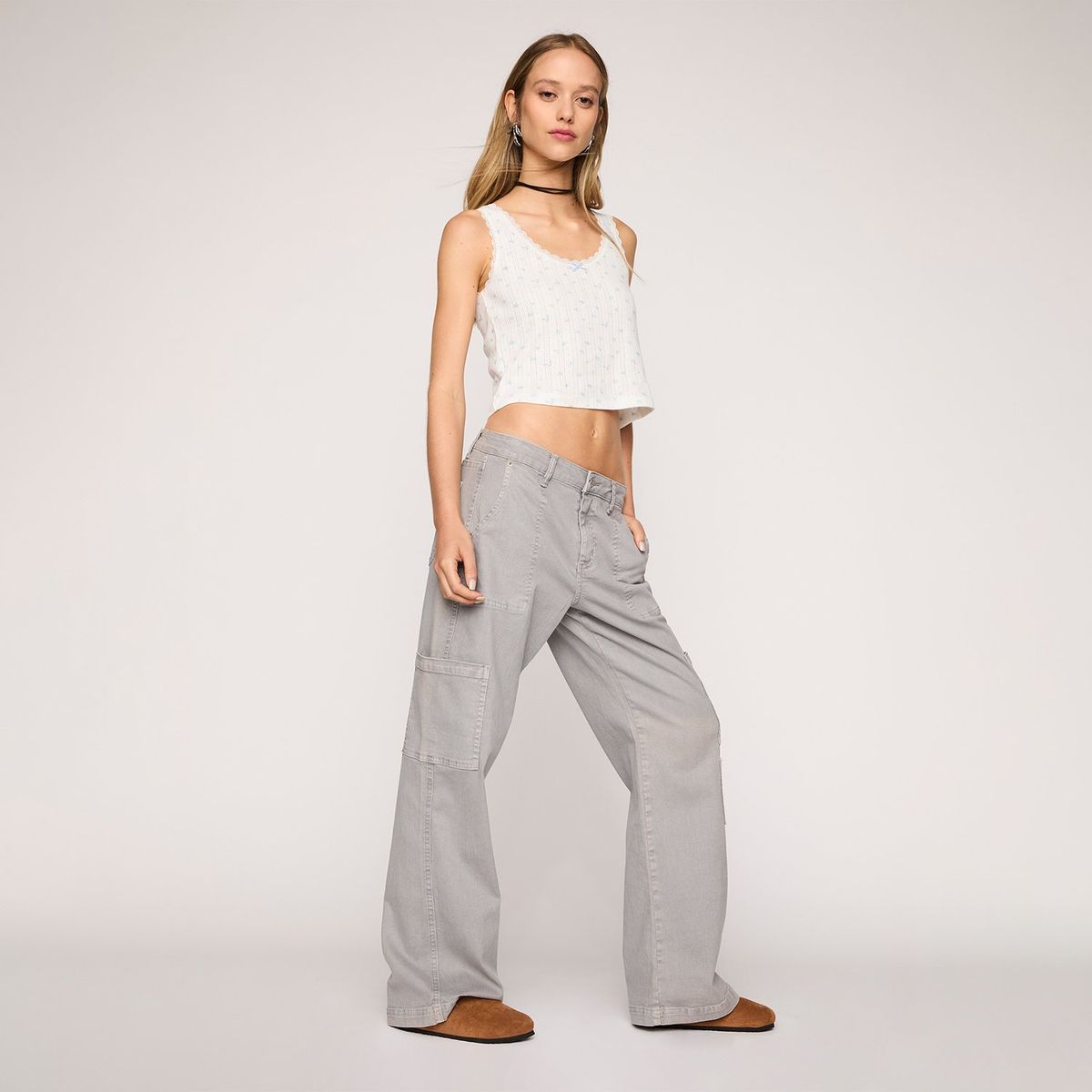 SYBILLA - Pantalón Sybilla Wide Leg Tiro Medio Mujer