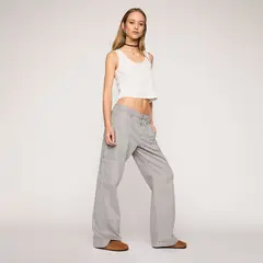 SYBILLA - Pantalón Wide Leg Tiro Medio Mujer