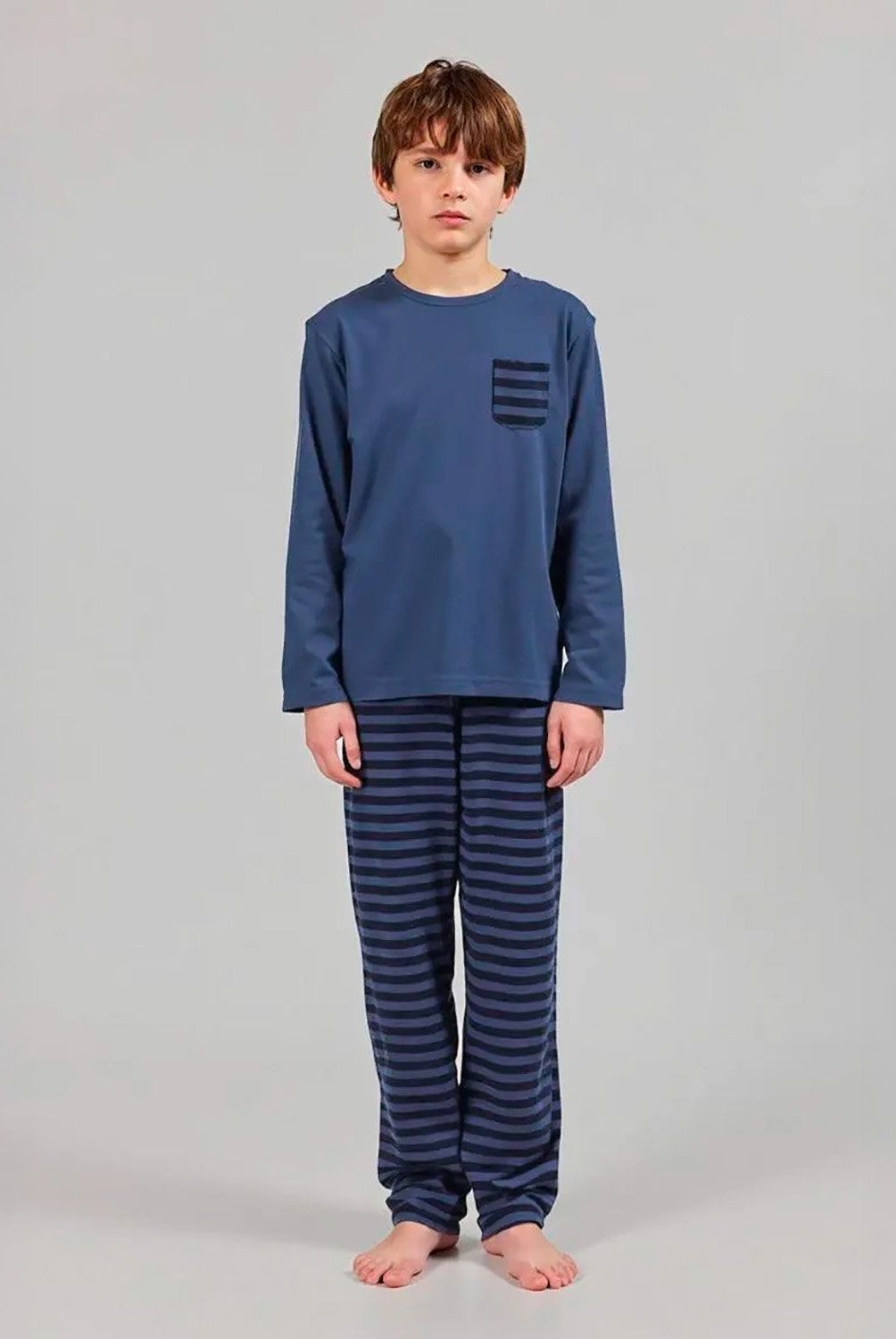 FEDERATION - Set de Pijama Federation Algodón Rayas Niño