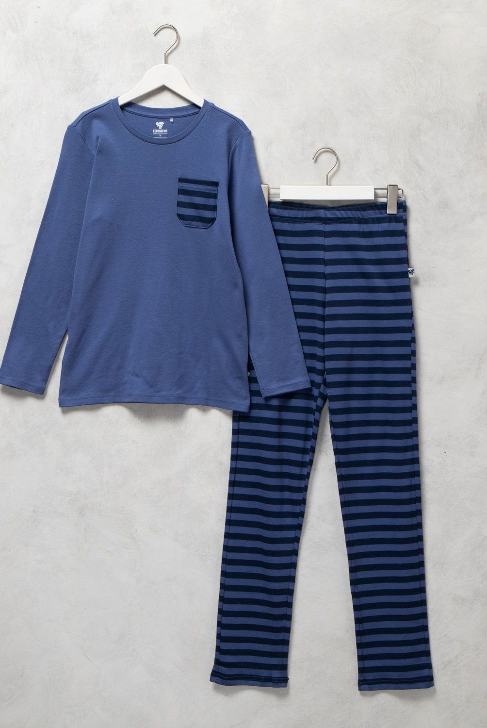 FEDERATION - Set de Pijama Federation Algodón Rayas Niño