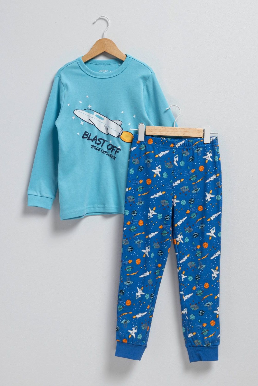 YAMP - Set de Pijama Niño Yamp Algodón Estampado Espacial