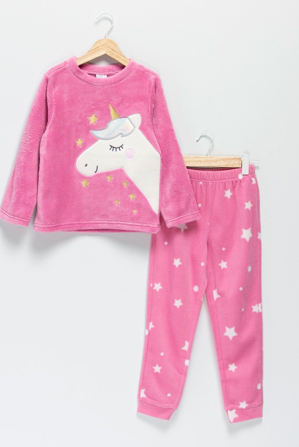 YAMP - Pijama Polar Yamp Niña Diseño Unicornio Rosado