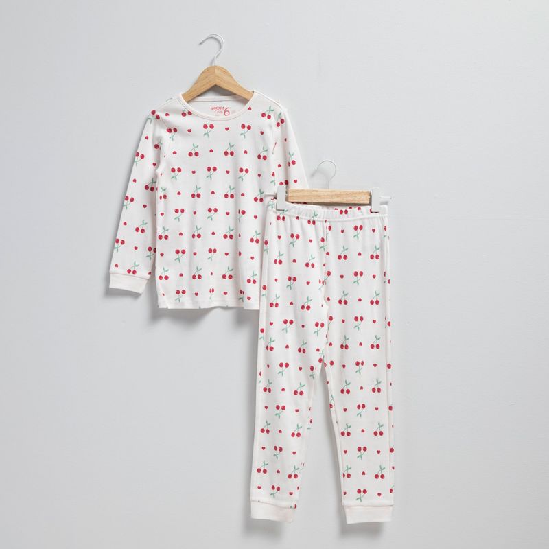 YAMP - Set de Pijama Yamp Niña Algodón Estampado Cerezas