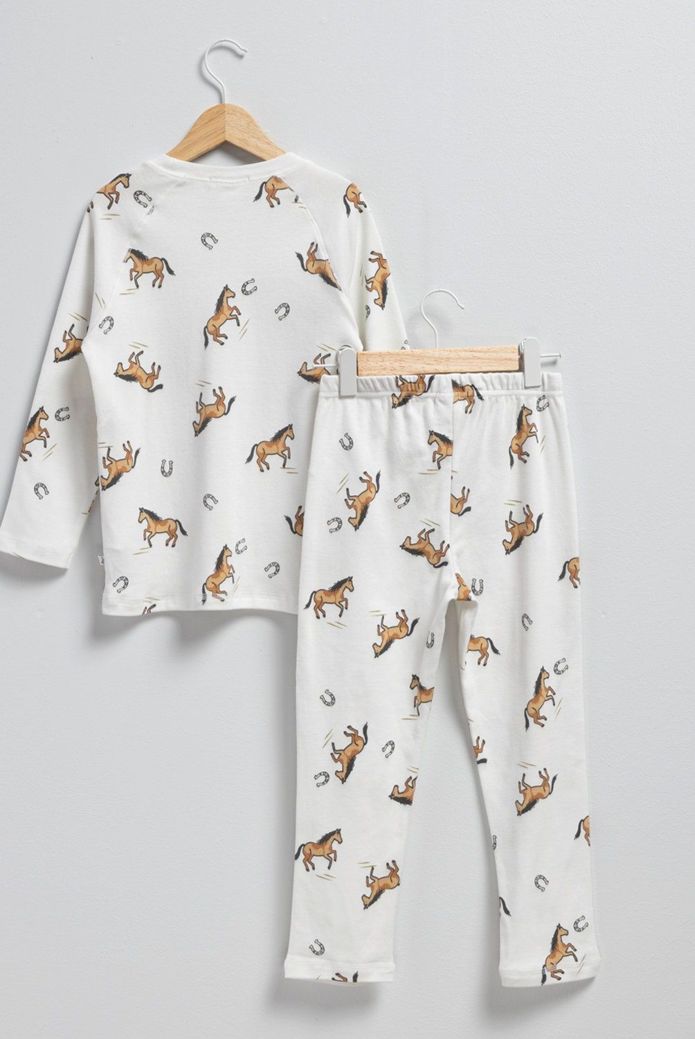 CONIGLIO - Pijama Coniglio Casual Algodón Estampado Caballos Niño