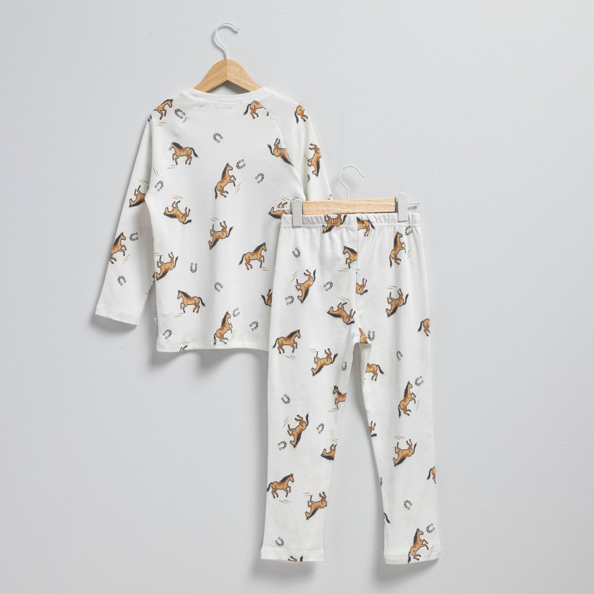 CONIGLIO - Set de Pijama Niño Coniglio Casual Algodón Estampado Caballos