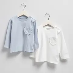 YAMP - Pack 2 Poleras Manga Larga Bebé Niña Algodón