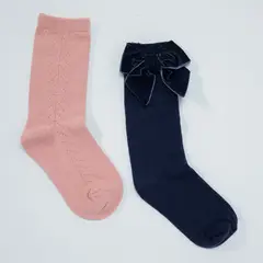 CONIGLIO - Calcetines Niña Pack 2 Diseño Infantil Algodón
