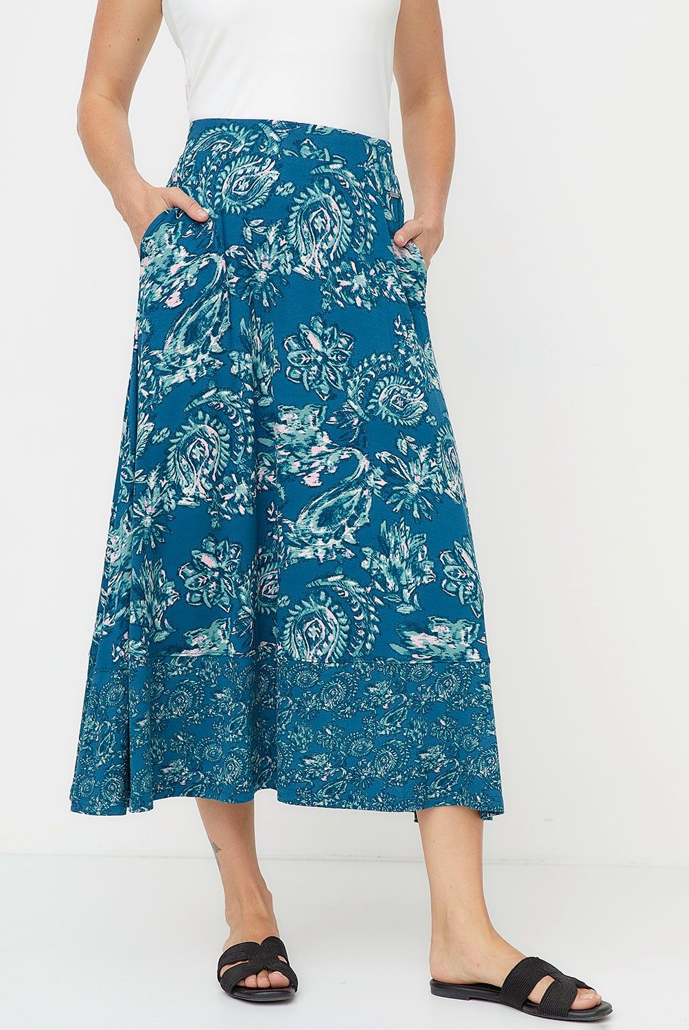 NEWPORT - Falda Maxi Mujer Newport Viscosa Diseño Flores