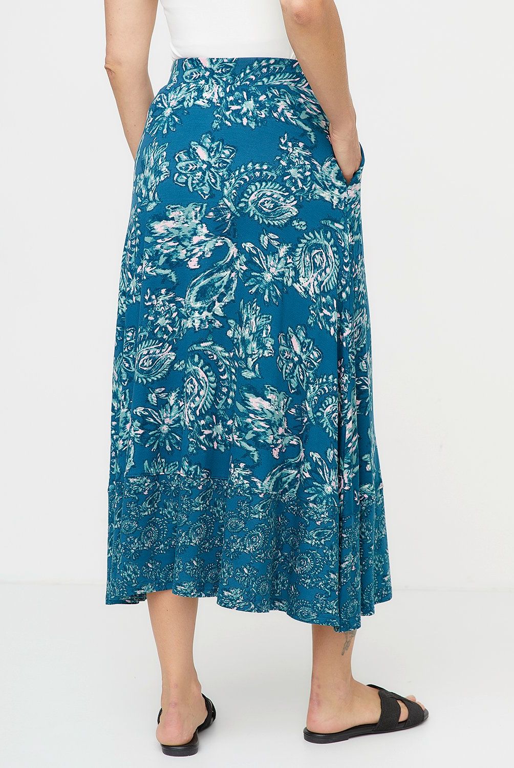 NEWPORT - Falda Maxi Mujer Newport Viscosa Diseño Flores