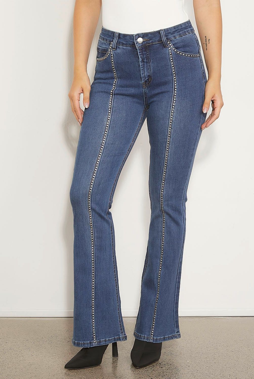 MOSSIMO - Jeans Tiro Medio Mujer Mossimo