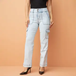 MOSSIMO - Jeans Tiro Medio Mujer