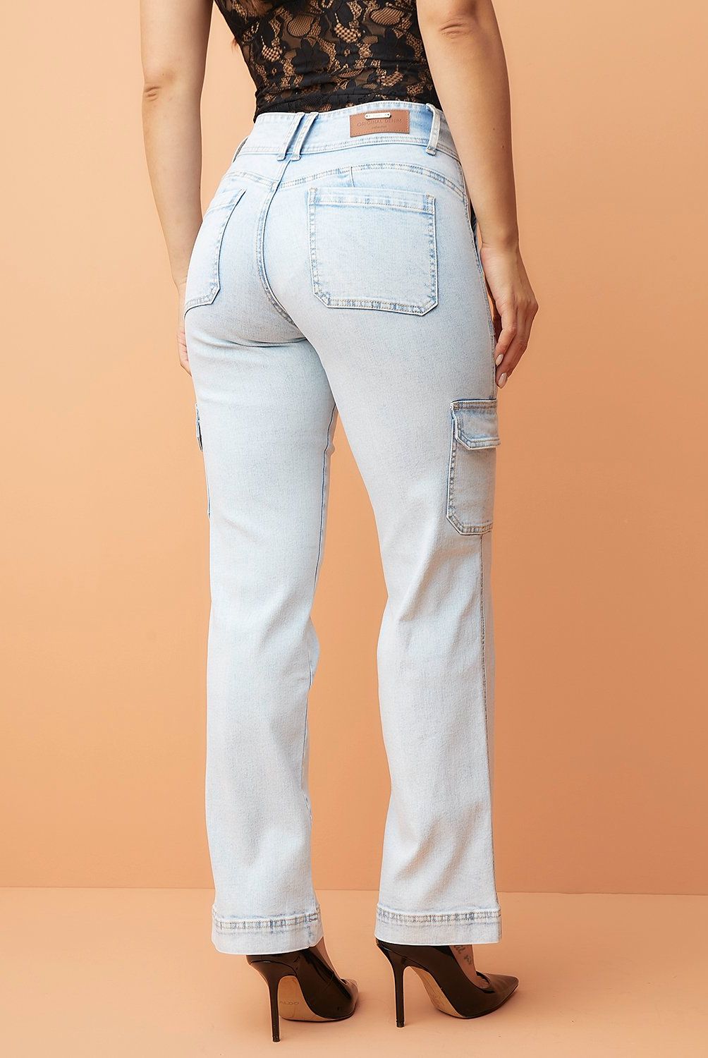 MOSSIMO - Jeans Tiro Medio Mujer Mossimo
