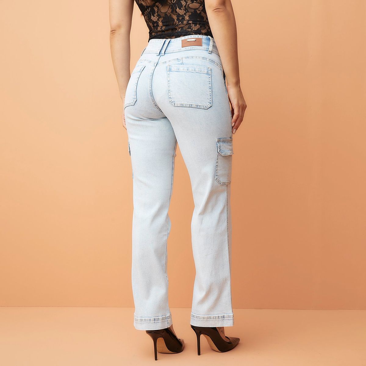 MOSSIMO - Jeans Tiro Medio Mujer Mossimo