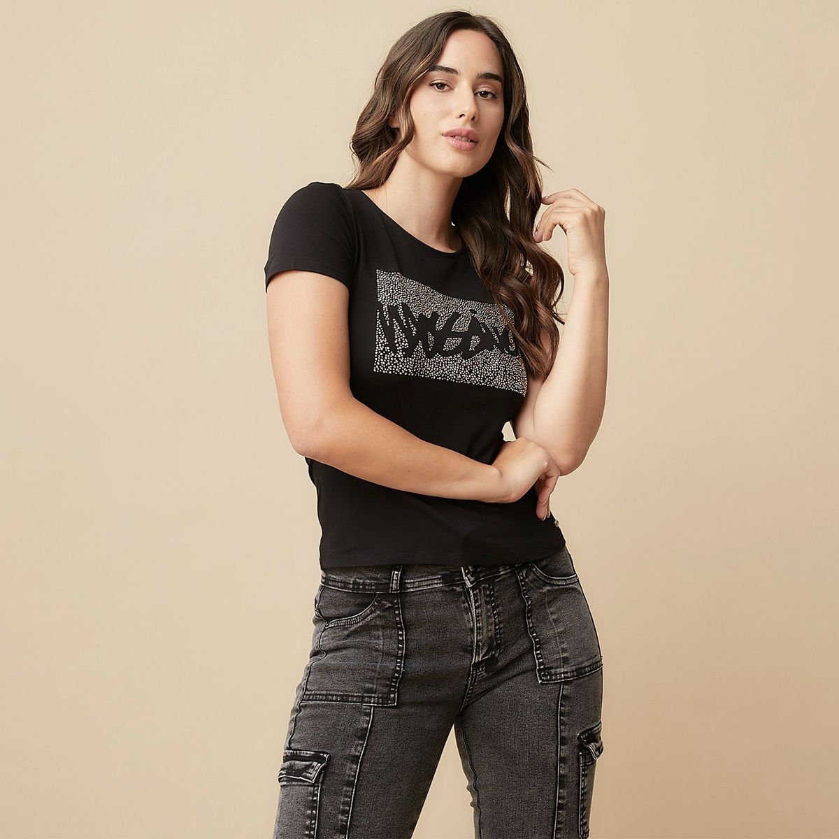 MOSSIMO - Polera Manga Corta Mujer Mossimo